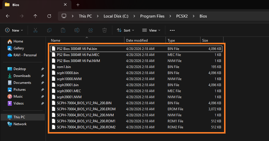 Add BIOS Files