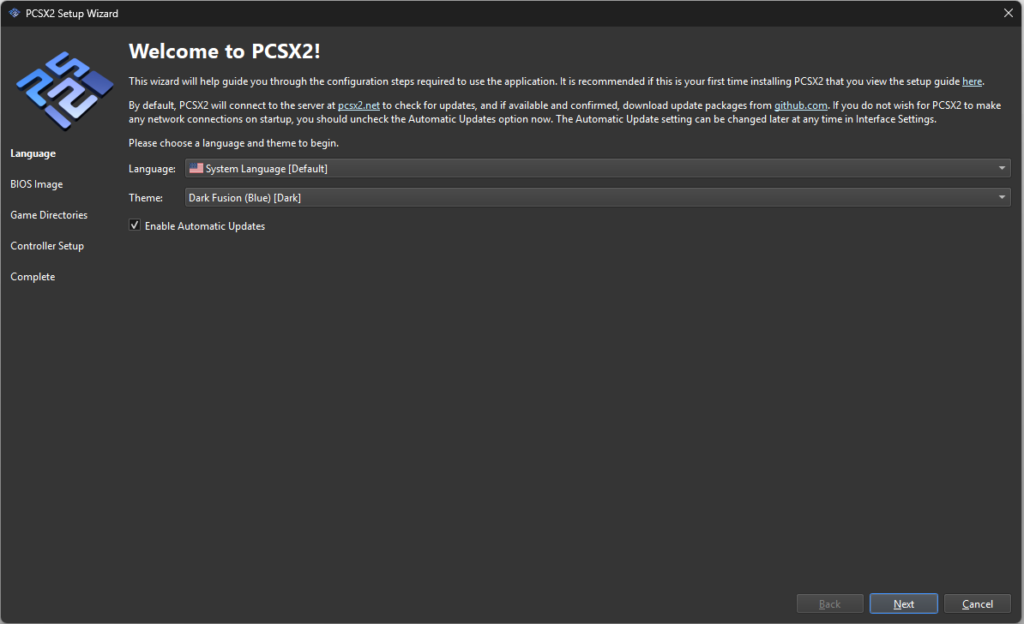 Open PCSX2 Emulator